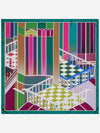 Fiorella (green) - Soft and lightweight Italian foulard from pure silk