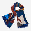 Giorgia (blue/red) - Soft and lightweight Italian foulard from pure silk