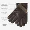Giovanni (Dunkelbraun) – Klassische italienische Lammlederhandschuhe mit Kaschmirfutter