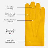 Matteo - Italian gloves made of American deerskin leather with cashmere lining