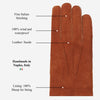 Tommaso - Italienische Wildlederhandschuhe mit luxuriösem Natur-Schaffellfutter