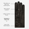 Donatella (black) – Luxurious Italian peccary leather gloves with cashmere lining