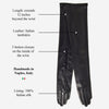 Elena (black) - Italian silk lined 12-button length leather opera gloves