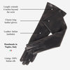 Elena (black) - Italian silk lined 8-button length leather opera gloves