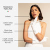 Gabriella (Weiß) - Italienische ungefütterte 6-Zoll-Braut-/Opernhandschuhe aus Leder