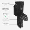 Leonora (black) - Italian "8 button length" cashmere lined leather gloves