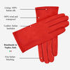 Sofia (Rot) - Handschuhe aus italienischem Lammleder mit Seidenfutter