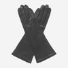 FS01W4 (black) - Italian "4 button length" silk lined leather gloves