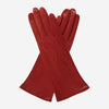 FS01W4 (deepred) - Italian "4 button length" silk lined leather gloves