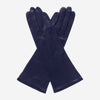 FS01W4 (navy) - Italian "4 Button Length" Silk Lined Leather Gloves