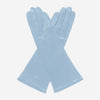 FS01W4 (sky) - Italian "4 button length" silk lined leather gloves
