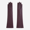 FS01W (brown) - Italian cashmere lined opera length leather gloves
