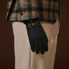 Fabrizio (Marineblau) - Tweed-Herrenhandschuhe mit Touchscreen-Funktion und verstellbarem Druckknopf