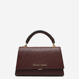 Federica (eggplant) - Italian calf leather women's crossbody bag (with shoulder strap)