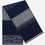 Federico (grey/blue) - warm and soft Italian scarf from wool blend - Fratelli Orsini - Luxury Italian Scarf - Handmade in Italy - 1