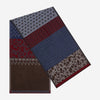 Federico (red/blue) - Warm and soft Italian scarf from wool blend