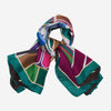 Fiorella (green) - Soft and lightweight Italian foulard from pure silk