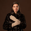 Florentina (sand) - Handmade Italian knitted wool gloves with luxurious cashmere lining - Fratelli Orsini - Luxury Leather Gloves - Handmade in Italy - 4