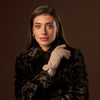 Florentina (sand) - Handmade Italian knitted wool gloves with luxurious cashmere lining - Fratelli Orsini - Luxury Leather Gloves - Handmade in Italy - 6