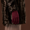 Florentina (red) - Handmade Italian knitted wool gloves with luxurious cashmere lining - Fratelli Orsini - Luxury Leather Gloves - Handmade in Italy - 7