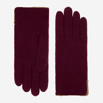 Florentina (Rot) – Handgefertigte italienische Strickhandschuhe aus Wolle mit luxuriösem Kaschmirfutter
