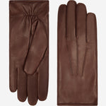 Francesca (brown) - Italian lambskin leather gloves with brown rabbit fur lining - Fratelli Orsini - Luxury Leather Gloves - Handmade in Italy - 2