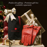 Elena (black) - Italian silk lined 12-button length leather opera gloves