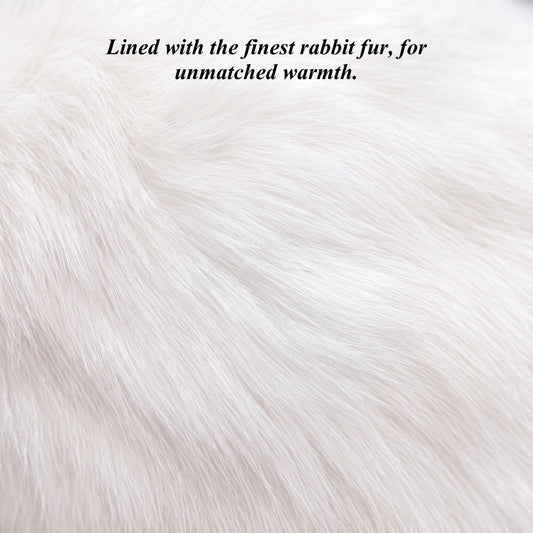 CR3302 (brown) - Men's Cadet Italian Rabbit Fur Gloves with Shorter Fingers