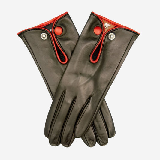 GG4110 (black/red) - Women's Italian casual car gloves