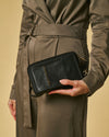 Giada (black) - Women's crossbody phone wallet with shoulder strap