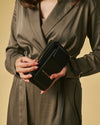 Giada (black) - Women's crossbody phone wallet with shoulder strap