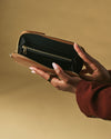 Giada (cognac) - Women's crossbody phone wallet with shoulder strap