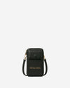 Giada (black) - Women's crossbody phone wallet with shoulder strap