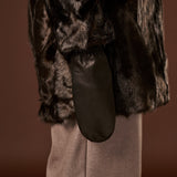 Gianetta (black) – Italian lambskin mittens with luxurious lambswool lining - Fratelli Orsini - Luxury Leather Gloves - Handmade in Italy - 7