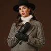 Gianetta (black) – Italian lambskin mittens with luxurious lambswool lining