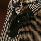 Gianetta (black) – Italian lambskin mittens with luxurious lambswool lining