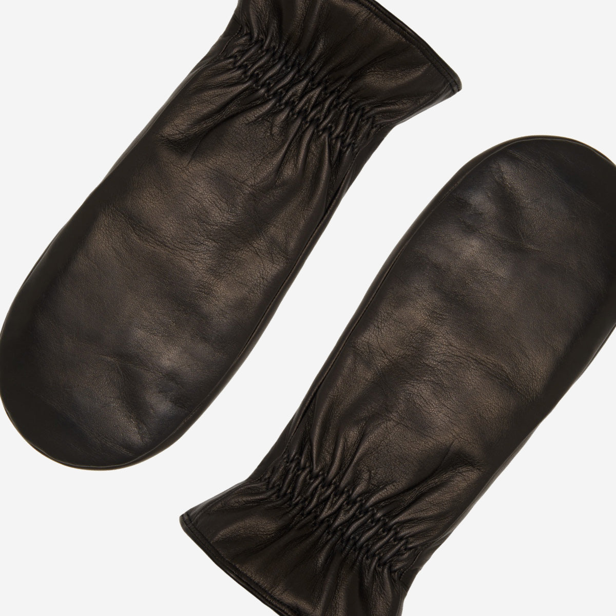 Gianetta (black) – Italian lambskin mittens with luxurious lambswool lining - Fratelli Orsini - Luxury Leather Gloves - Handmade in Italy - 3