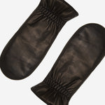 Gianetta (black) – Italian lambskin mittens with luxurious lambswool lining - Fratelli Orsini - Luxury Leather Gloves - Handmade in Italy - 3