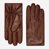 Giovanni (brown) - Classic Italian lambskin leather gloves with cashmere lining