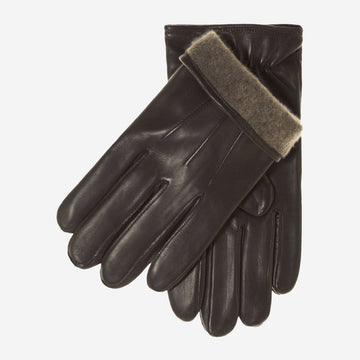 Giovanni (Dunkelbraun) – Klassische italienische Lammlederhandschuhe mit Kaschmirfutter