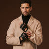 Giuseppe (Schwarz) - Italienische fingerlose Lammleder-Autohandschuhe