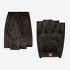 Giuseppe (Schwarz) - Italienische fingerlose Lammleder-Autohandschuhe