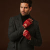 Giuseppe (rouge) - Gants de conduite en cuir d'agneau italien sans doigts