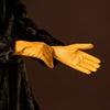 Isabella (yellow) - Italian lambskin leather gloves with luxurious cashmere lining - Fratelli Orsini - Luxury Leather Gloves - Handmade in Italy - 5