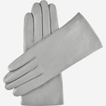 Isabella (grey) - Italian lambskin leather gloves with cashmere lining - Fratelli Orsini - Luxury Leather Gloves - Handmade in Italy - 1