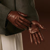 Isabella (braun) - italienische Lammlederhandschuhe mit Kaschmirfutter