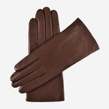 Isabella (brown) - Italian lambskin leather gloves with cashmere lining