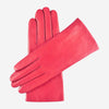 Isabella (coral) - Italian lambskin leather gloves with cashmere lining