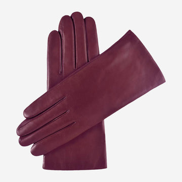 Isabella (cordovan) - Italian lambskin leather gloves with cashmere lining