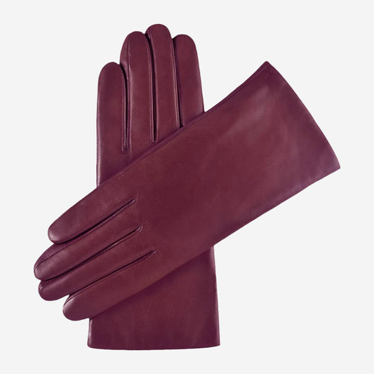Isabella (cordovan) - Italian lambskin leather gloves with cashmere lining